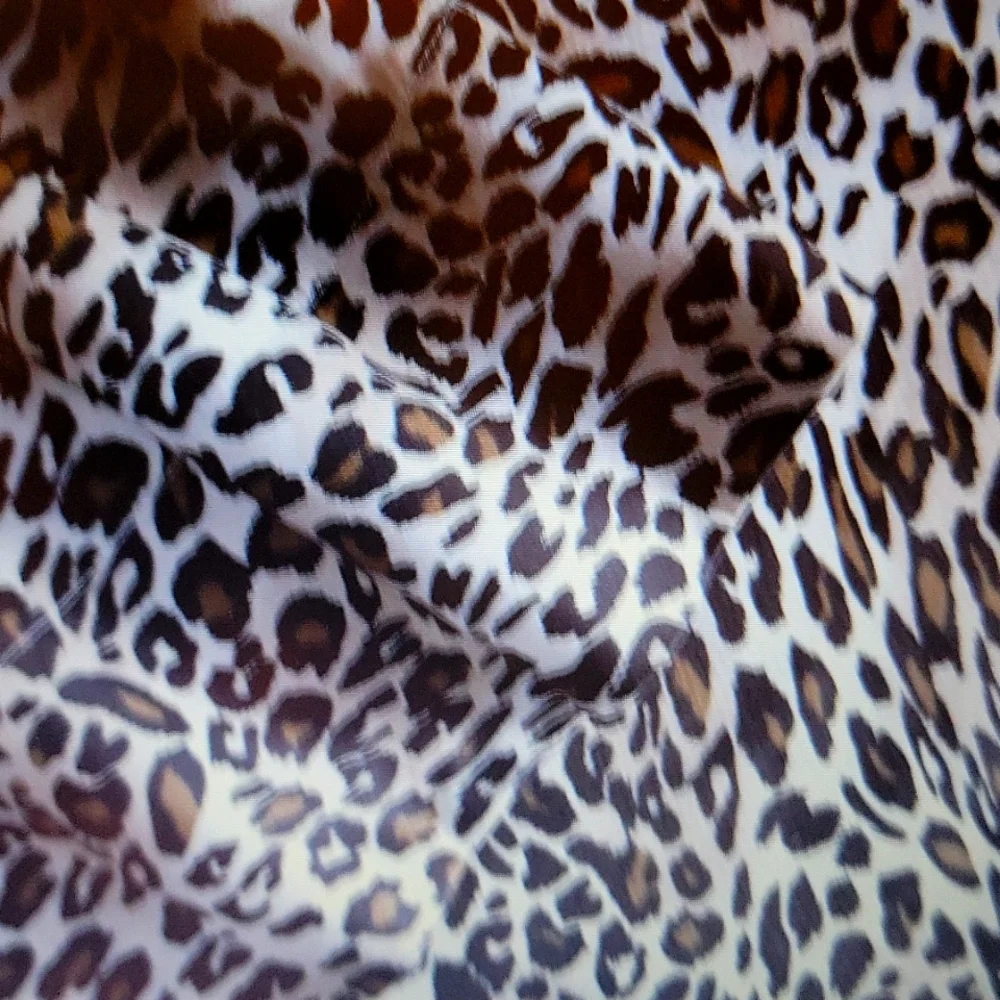 ELITE HOME Microfiber 90 GSM black tan leopard animal print twin sheet set New…